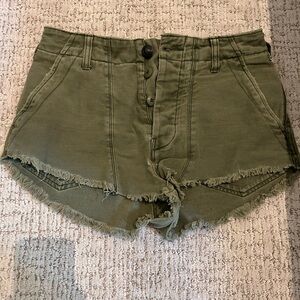 Army green Free People shorts